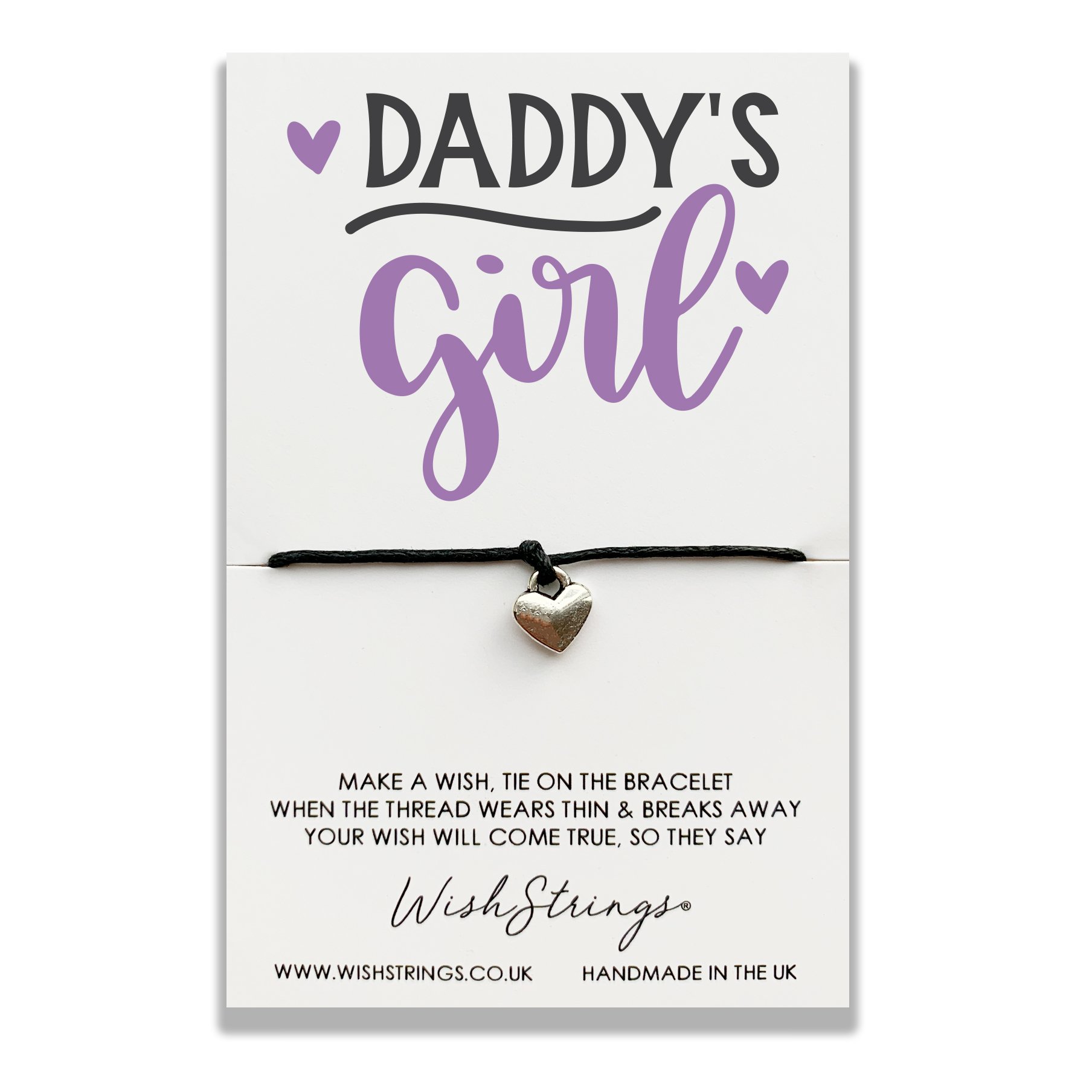 Daddy's Girl Wish String Bracelet With Lucky Charm Gifts